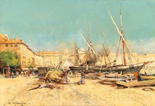 Eugene Galien-Laloue Marseille Port France oil painting art